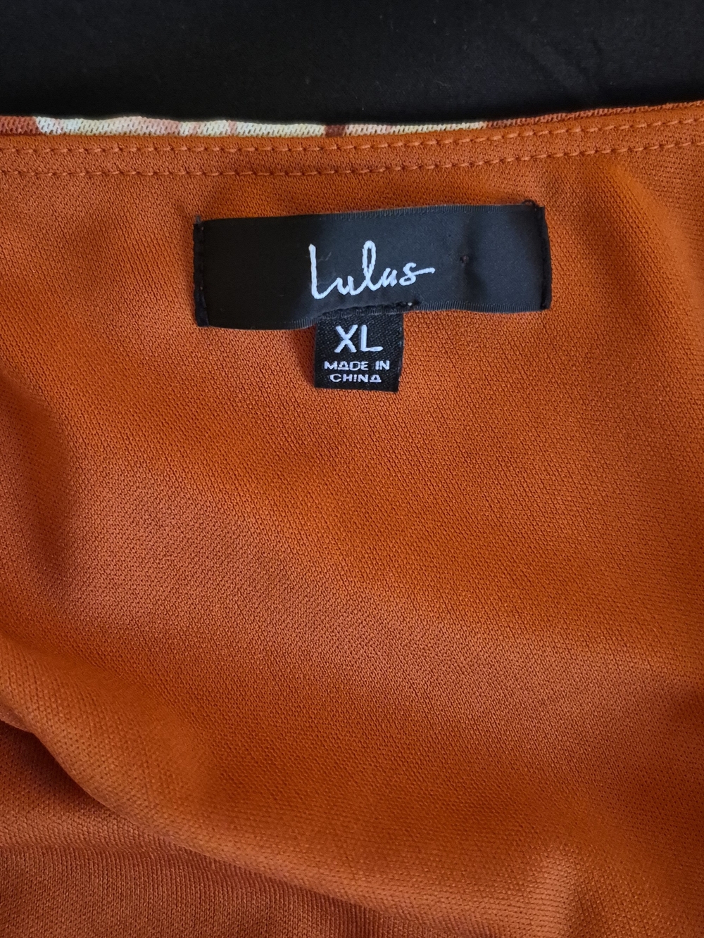 Lulu's Rust Orange Slip Dress with Floral Botanical Print - Picture 5 of 6